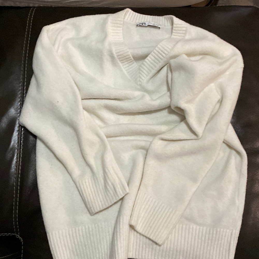 Cream Sweater Dress (Zara)
